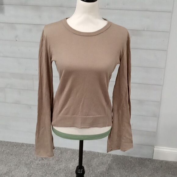 Splendid Collection long sleeve brown ribbed pullover sweater size XS - Picture 1 of 4